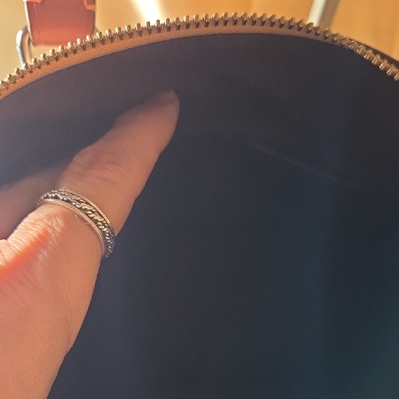 Coach Beige Tote with Burgundy Handles - Picture 10 of 10